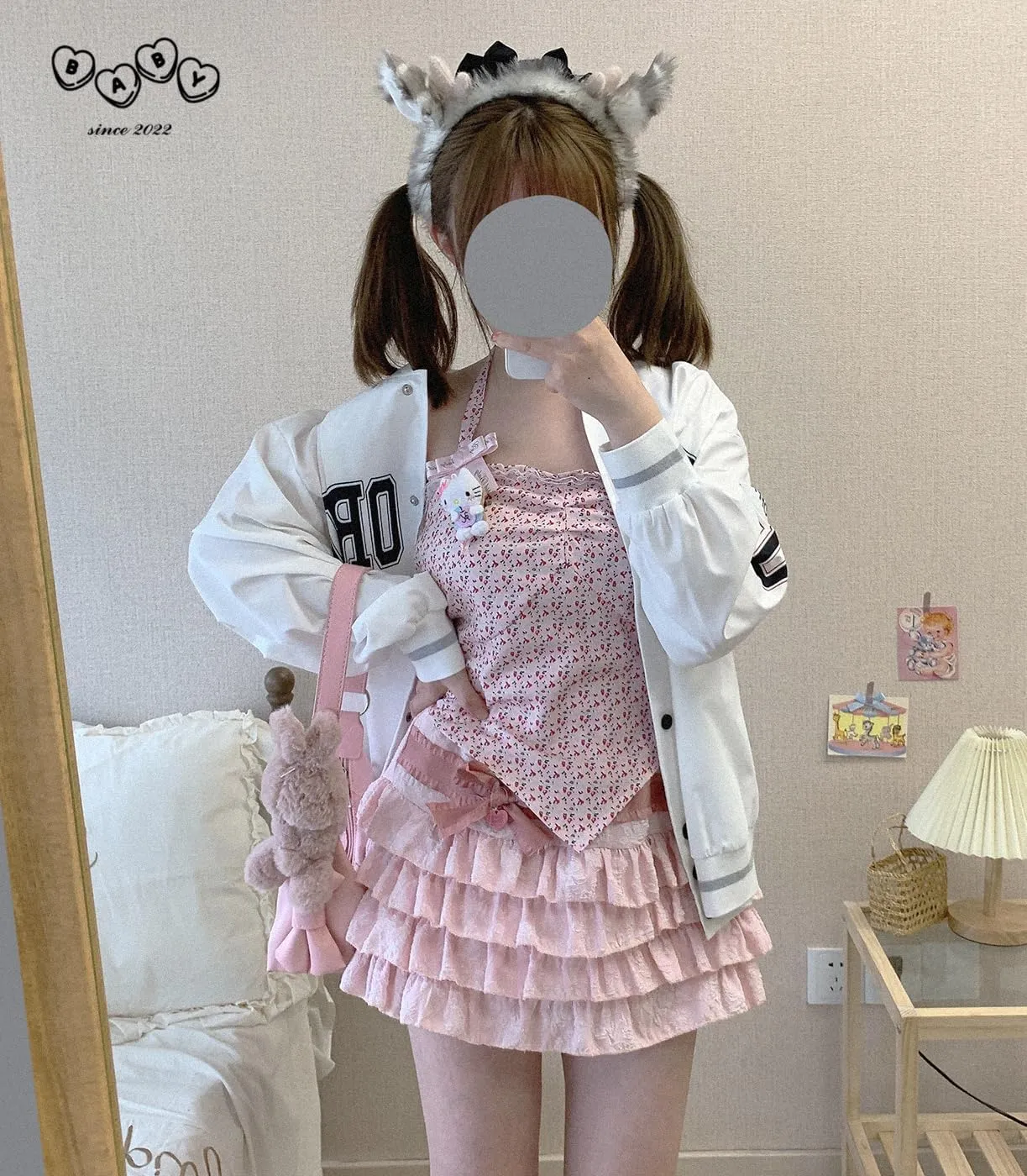 Elastic Waist Lolita Cake Mini Skirts for Women Girls High Waist Pleated Skirt Y2K Layered Skirt