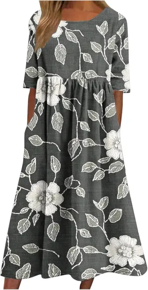 Elegant Black Boho Dress Floral Lace Overlay Long Dress with Keyhole Back and Flowy Skirt for Special Occasions