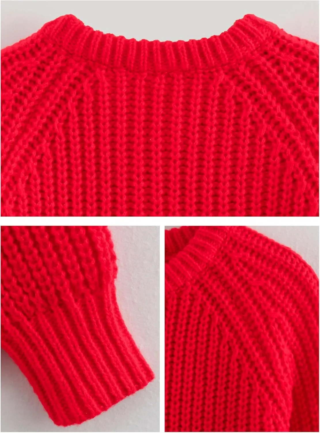 Esmeling Women’s Long Sleeve Crewneck Sweater Cardigans Fall Casual Solid Chunky Knit Coat