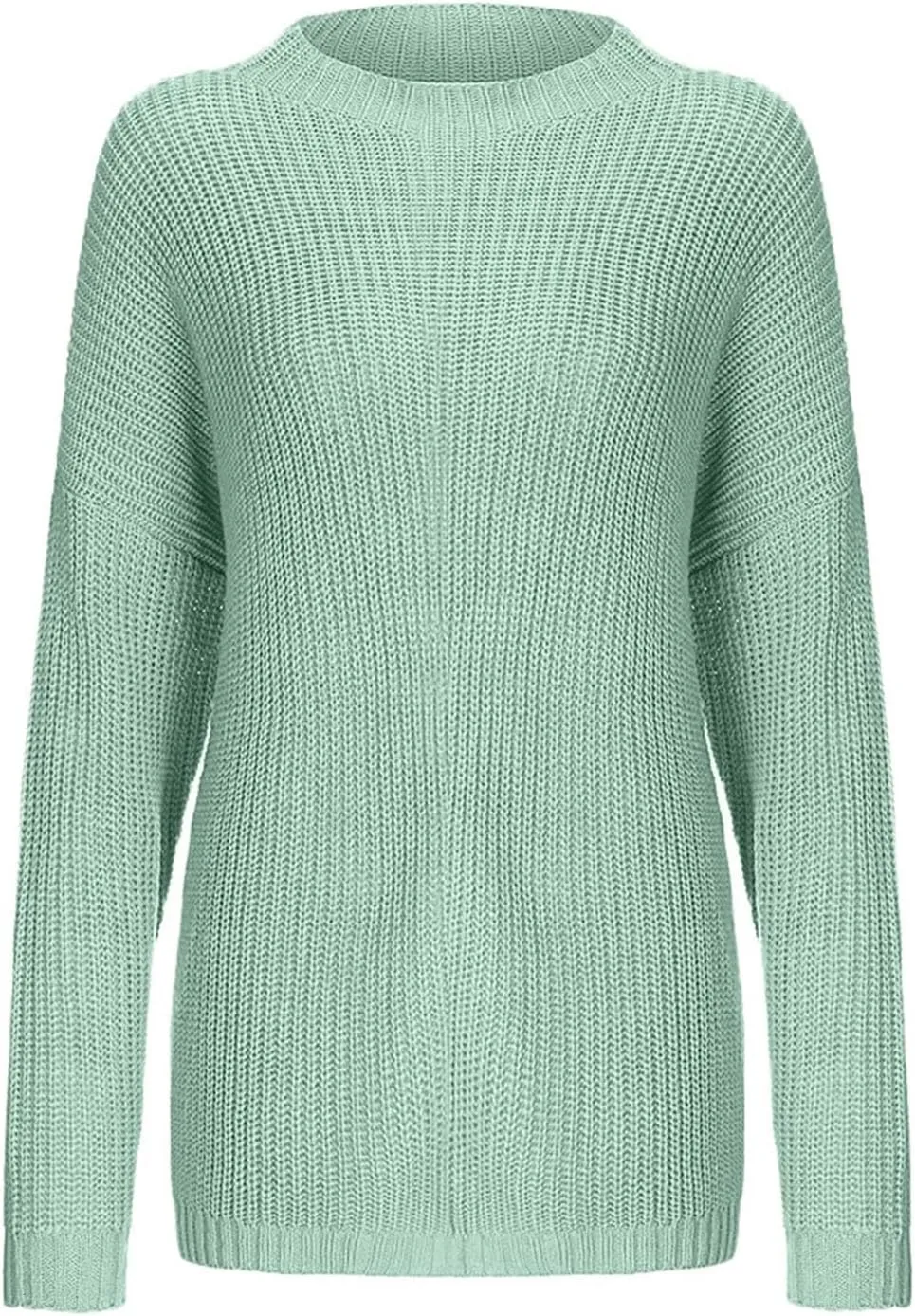 Fall Sweaters for Women Cable Knit Solid Color Crew Neck Long Sleeve Casual Soft Loose Fit Sweaters Tops
