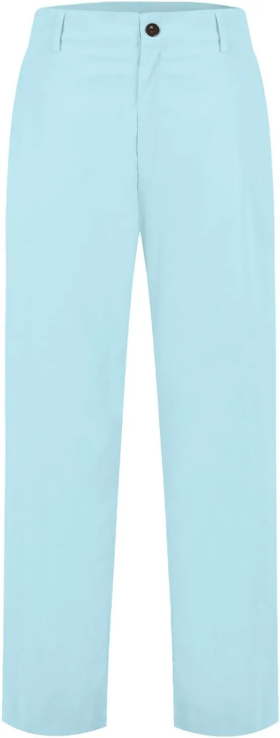 Fashion Cargo Pants for Women Casual Straight Leg High Waist Buttoned Roll Up Long Trousers Slim Hiking Travel Slacks