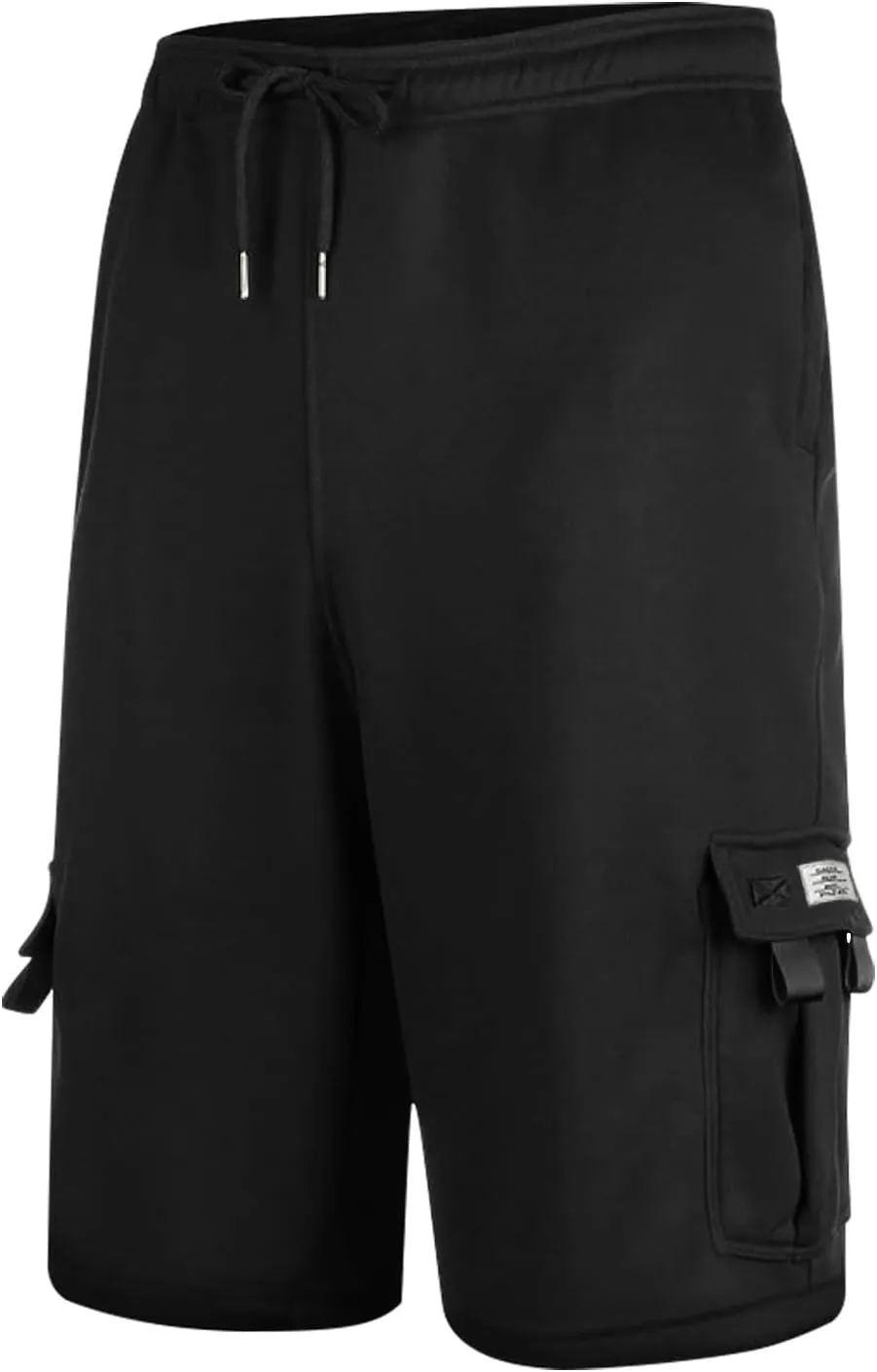 Finelylove Cargo Shorts for Men Casual Summer Sweat Shorts Elastic Waist Drawstring Workout Athletic Gym Shorts with Pockets