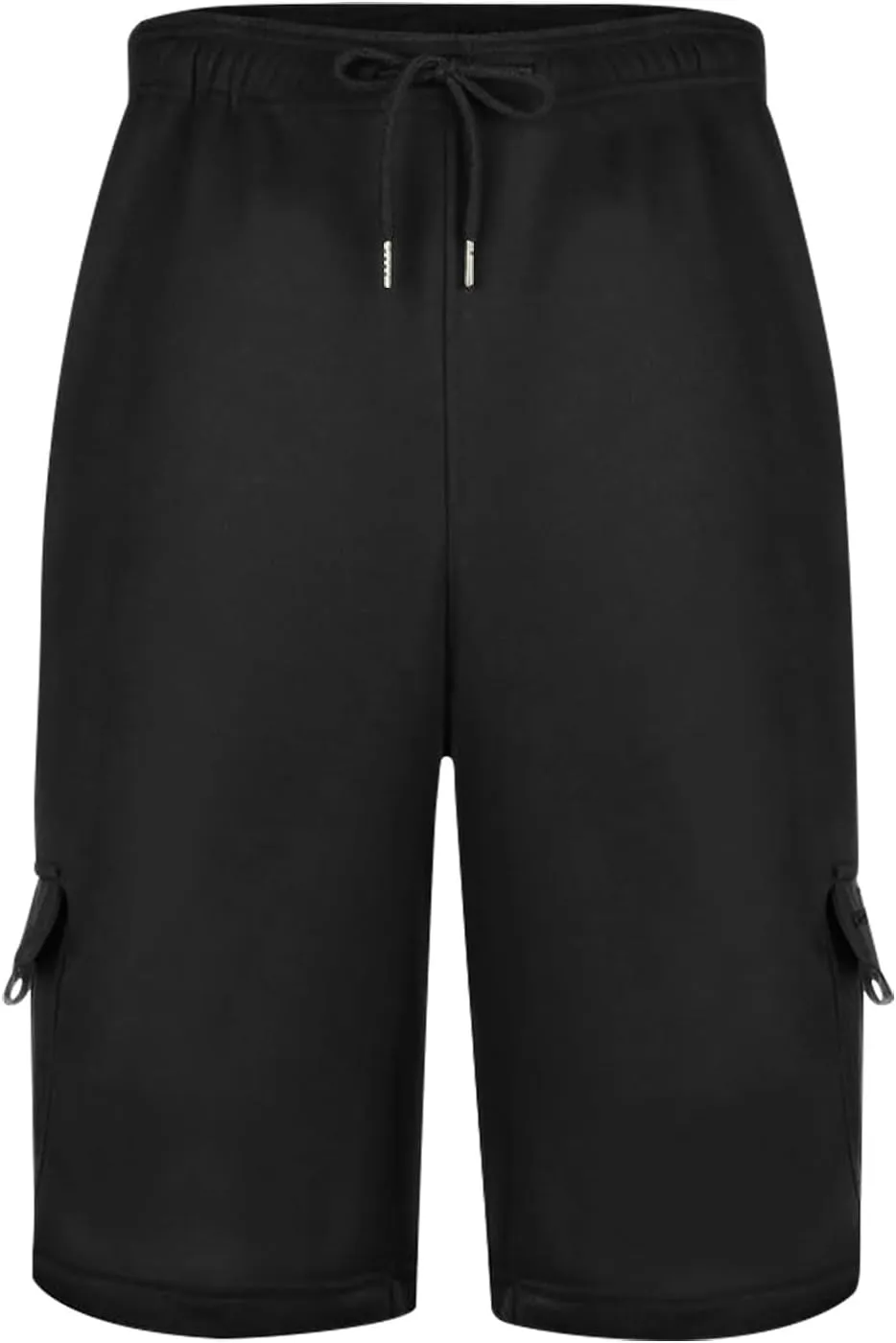 Finelylove Cargo Shorts for Men Casual Summer Sweat Shorts Elastic Waist Drawstring Workout Athletic Gym Shorts with Pockets