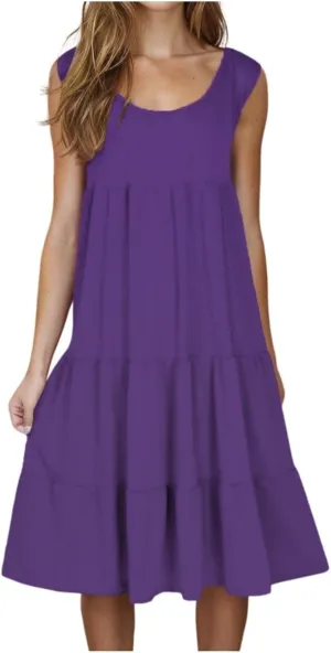 Flowery Dress for Women with Pockets Short Sleeve Dresses Flowy Beach Swing Dress 2025 Empire Waist with