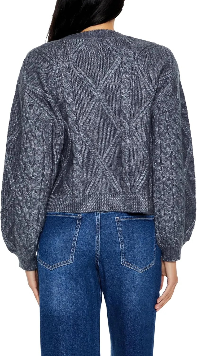 Forever 21 Women's Cable Knit Cardigan Sweater
