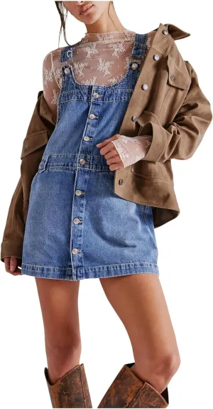 Free People Women's Edie Denim Skirtall