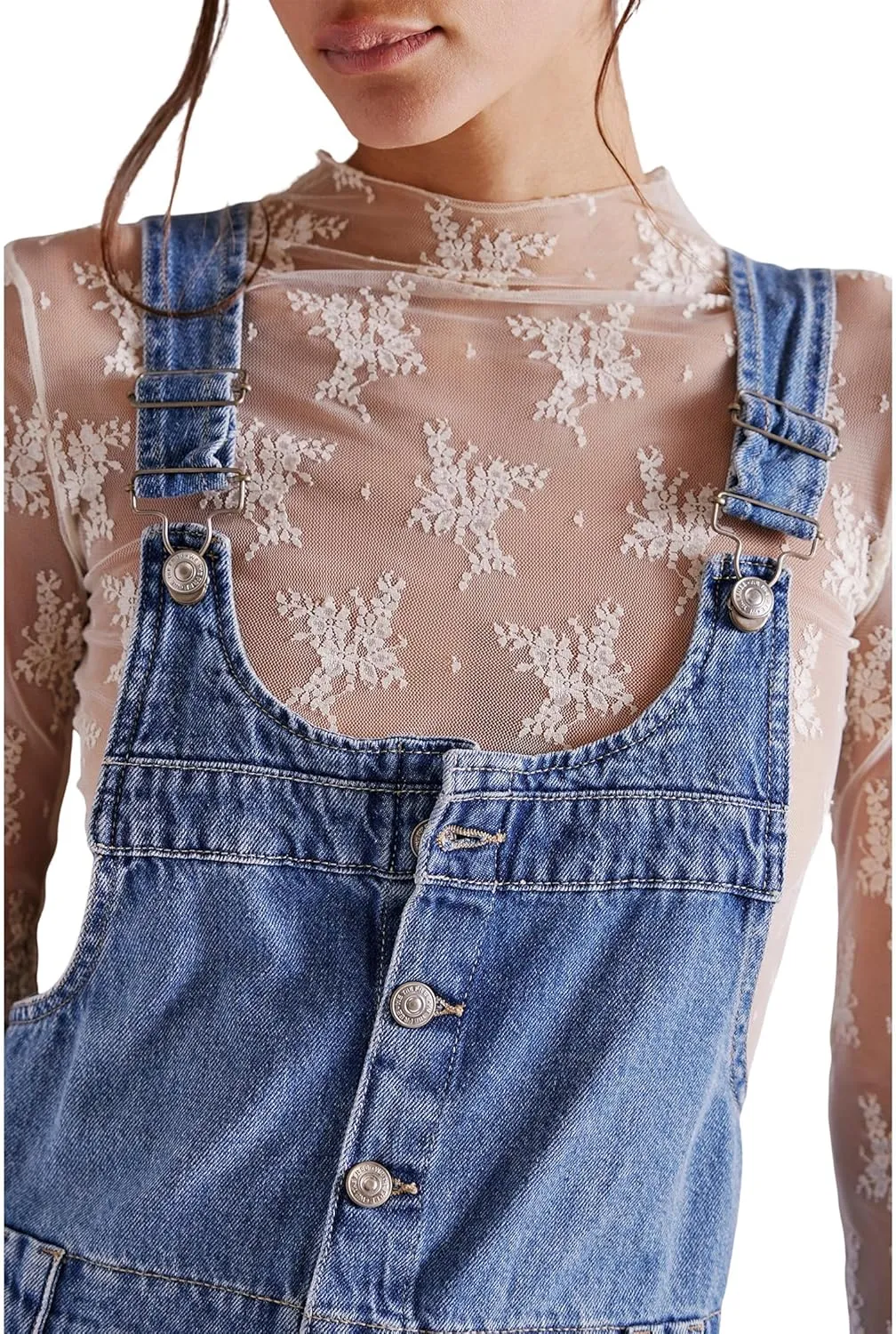 Free People Women's Edie Denim Skirtall