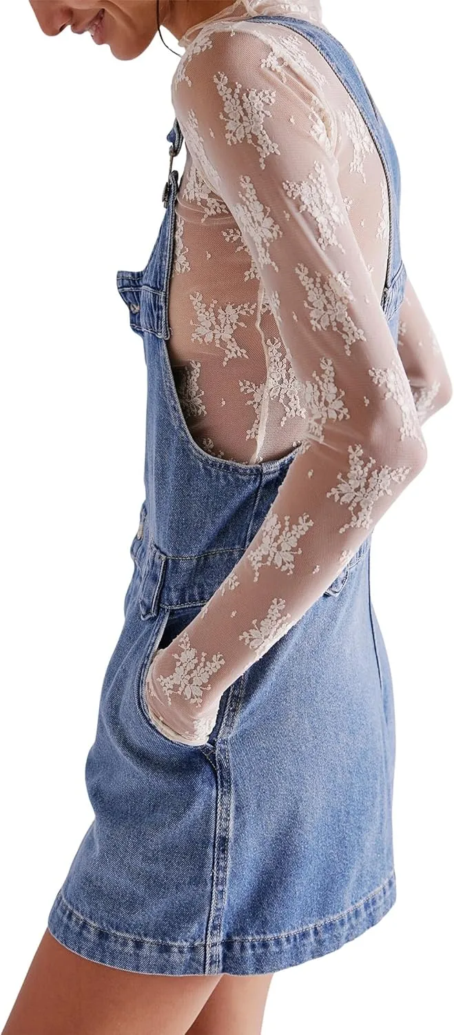 Free People Women's Edie Denim Skirtall