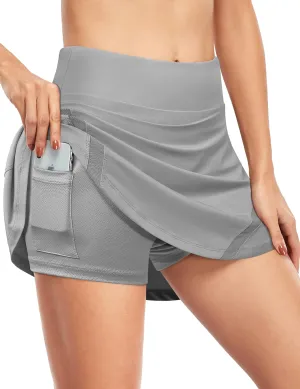 Fulbelle Tennis Skirts for Women with Pockets Inner Shorts Golf Athletic Skorts Running Sport Skirt