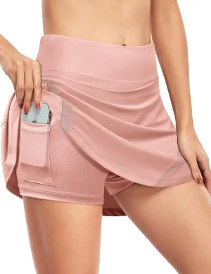 Fulbelle Tennis Skirts for Women with Pockets Inner Shorts Golf Athletic Skorts Running Sport Skirt