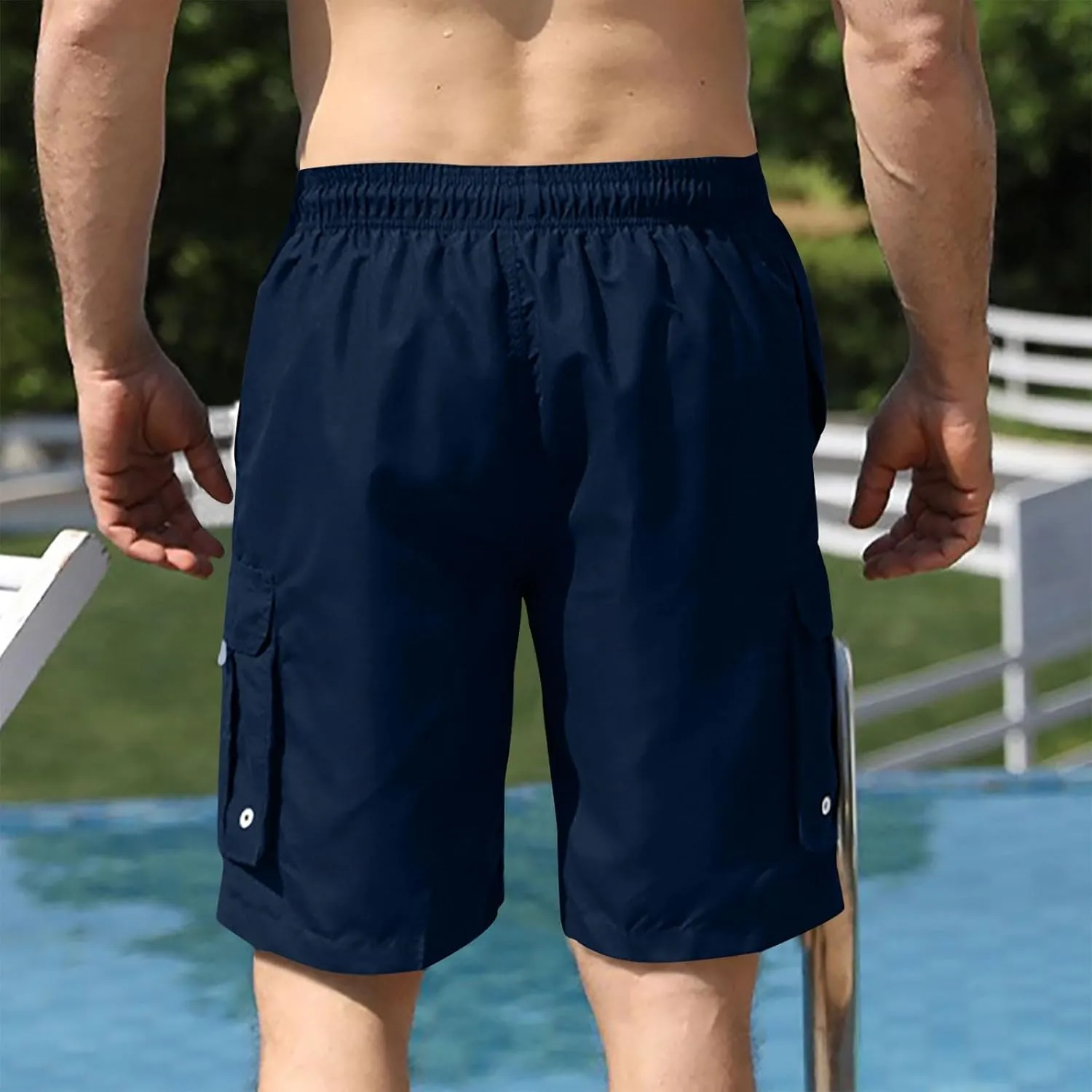 generic Men's Shorts Vacation Beach Shorts Mens Summer Breathable Running Fitness Shorts Boys Elastic Waist Fashion Quick Dry