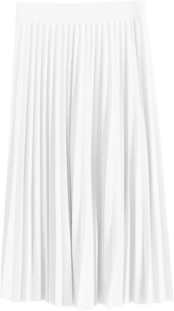 GOLDSTITCH Women's High Waist Pleated Skirt A line Swing Midi Skirt