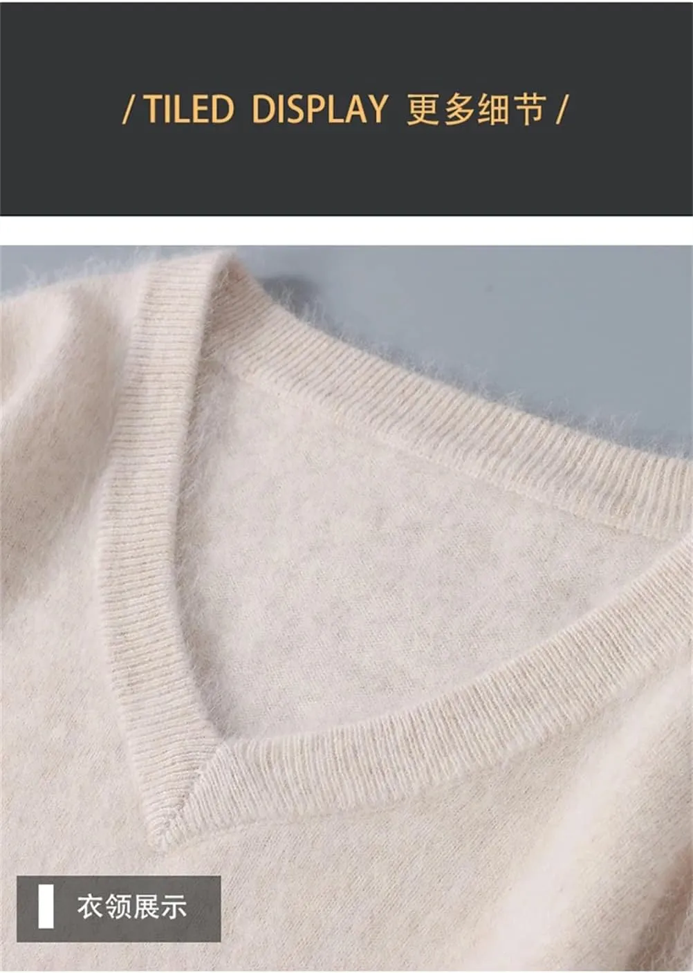 Hamthuit Men Loose Fit Long Sleeve Sweater Men's V-Neck Knitted Pullover Casual Loose Thick Warm Sweater