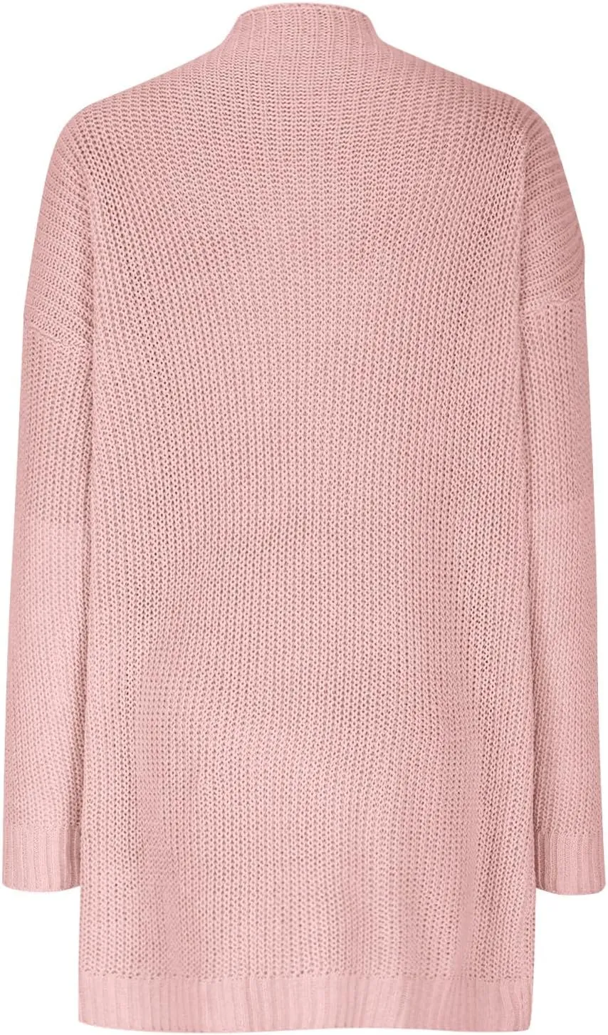 HGps8w Womens Oversized Turtleneck Sweater Dress - Loose Pullover Long Sleeve Knitted 2025 Fall Winter Cozy Dresses