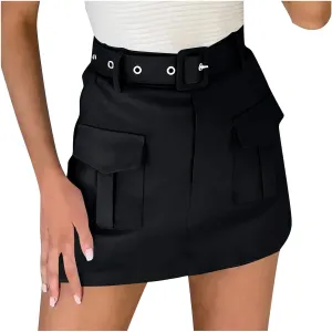 High Waisted Skirts for Women Trendy Casual Bodycon Work Skorts Casual Summer Pencil Skirts with Shorts 90s Outfits