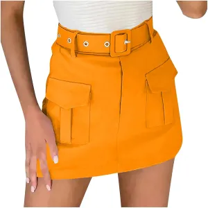 High Waisted Skirts for Women Trendy Casual Bodycon Work Skorts Casual Summer Pencil Skirts with Shorts 90s Outfits