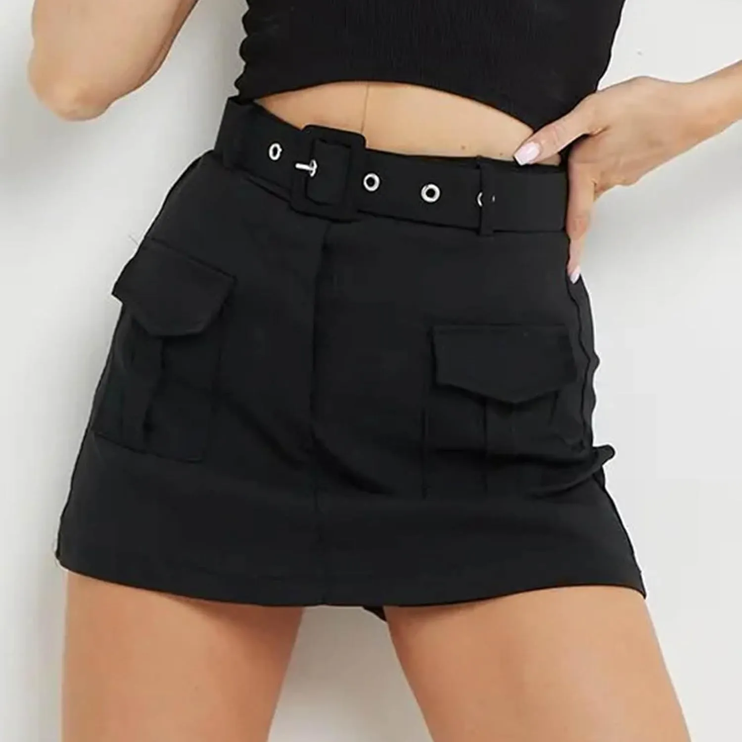 High Waisted Skirts for Women Trendy Casual Bodycon Work Skorts Casual Summer Pencil Skirts with Shorts 90s Outfits