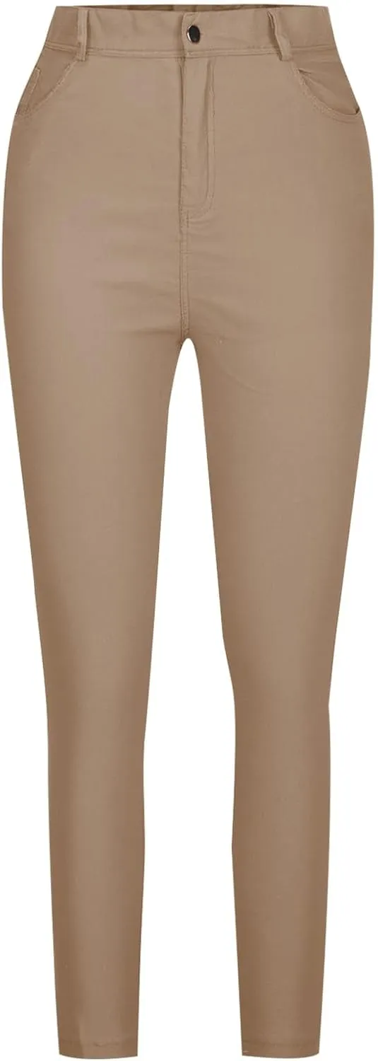 Jean Leggings for Women High Waisted Skinny Stretch Tummy Control Jeggings Casual Butt Lifting Slim Fit Pull on Pants