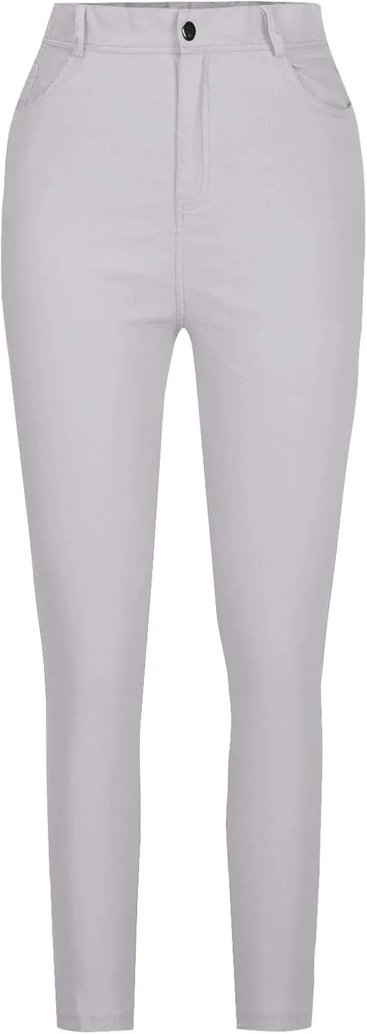 Jean Leggings for Women High Waisted Skinny Stretch Tummy Control Jeggings Casual Butt Lifting Slim Fit Pull on Pants