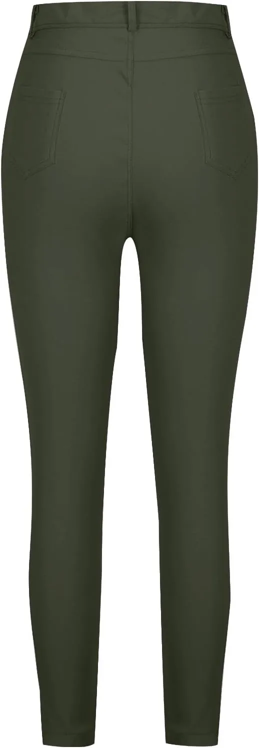 Jean Leggings for Women High Waisted Skinny Stretch Tummy Control Jeggings Casual Butt Lifting Slim Fit Pull on Pants