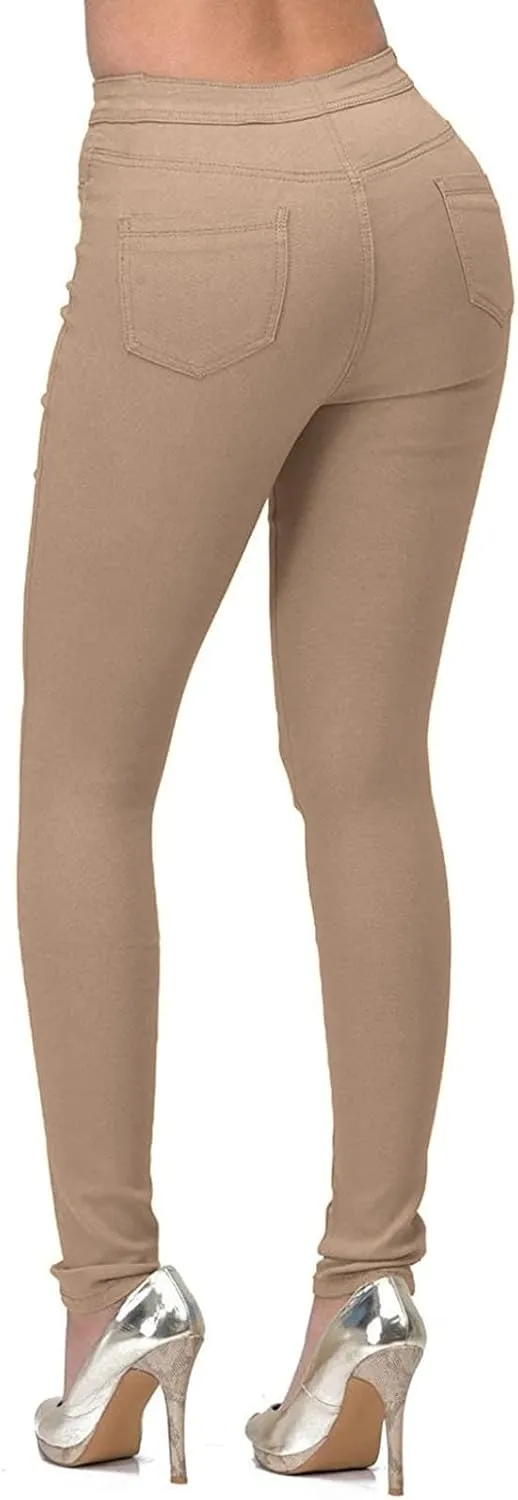 Jean Leggings for Women High Waisted Skinny Stretch Tummy Control Jeggings Casual Butt Lifting Slim Fit Pull on Pants