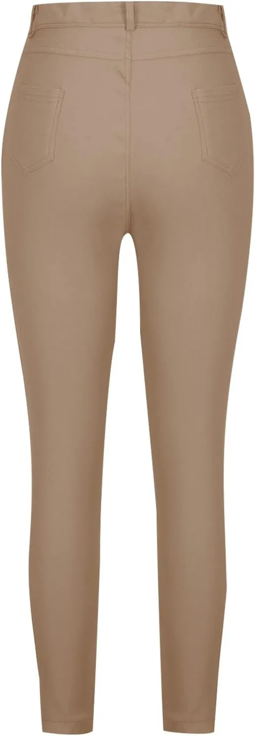 Jean Leggings for Women High Waisted Skinny Stretch Tummy Control Jeggings Casual Butt Lifting Slim Fit Pull on Pants