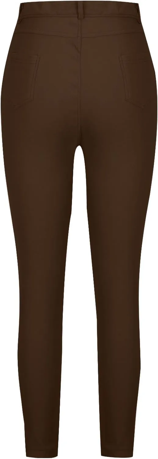 Jean Leggings for Women High Waisted Skinny Stretch Tummy Control Jeggings Casual Butt Lifting Slim Fit Pull on Pants