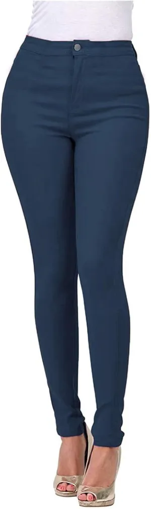 Jean Leggings for Women High Waisted Skinny Stretch Tummy Control Jeggings Casual Butt Lifting Slim Fit Pull on Pants