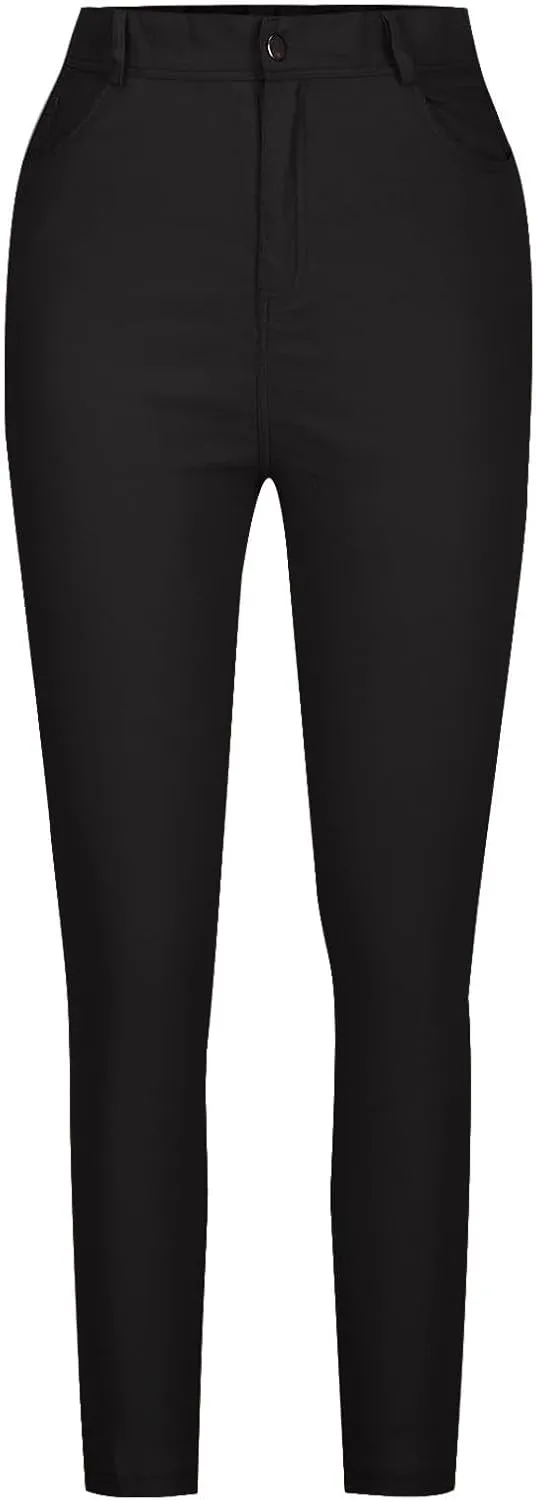 Jean Leggings for Women High Waisted Skinny Stretch Tummy Control Jeggings Casual Butt Lifting Slim Fit Pull on Pants