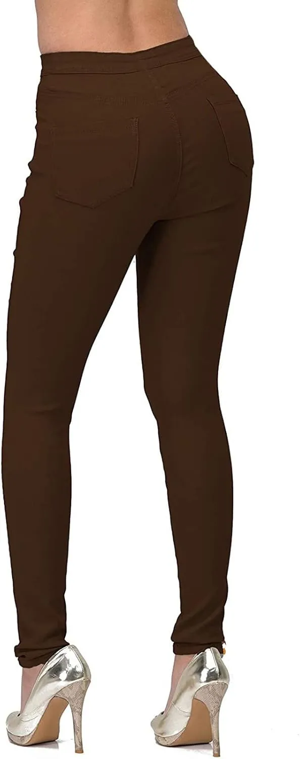 Jean Leggings for Women High Waisted Skinny Stretch Tummy Control Jeggings Casual Butt Lifting Slim Fit Pull on Pants