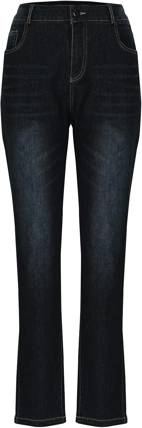 Jeans for Owmne Slim Fit High Waisted Stretch Straight Leg Pant Casual Fashion Comfy Versatile Outdoor Denim Trousers
