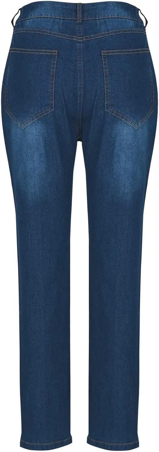 Jeans for Owmne Slim Fit High Waisted Stretch Straight Leg Pant Casual Fashion Comfy Versatile Outdoor Denim Trousers