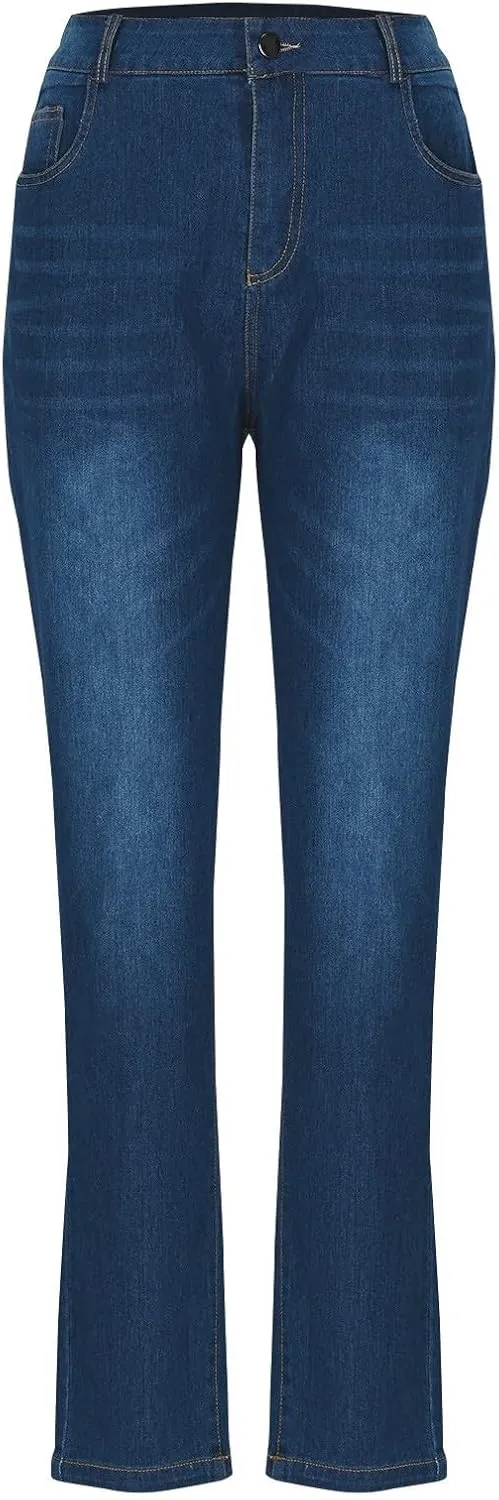 Jeans for Owmne Slim Fit High Waisted Stretch Straight Leg Pant Casual Fashion Comfy Versatile Outdoor Denim Trousers