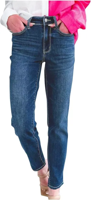Jeans for Owmne Slim Fit High Waisted Stretch Straight Leg Pant Casual Fashion Comfy Versatile Outdoor Denim Trousers