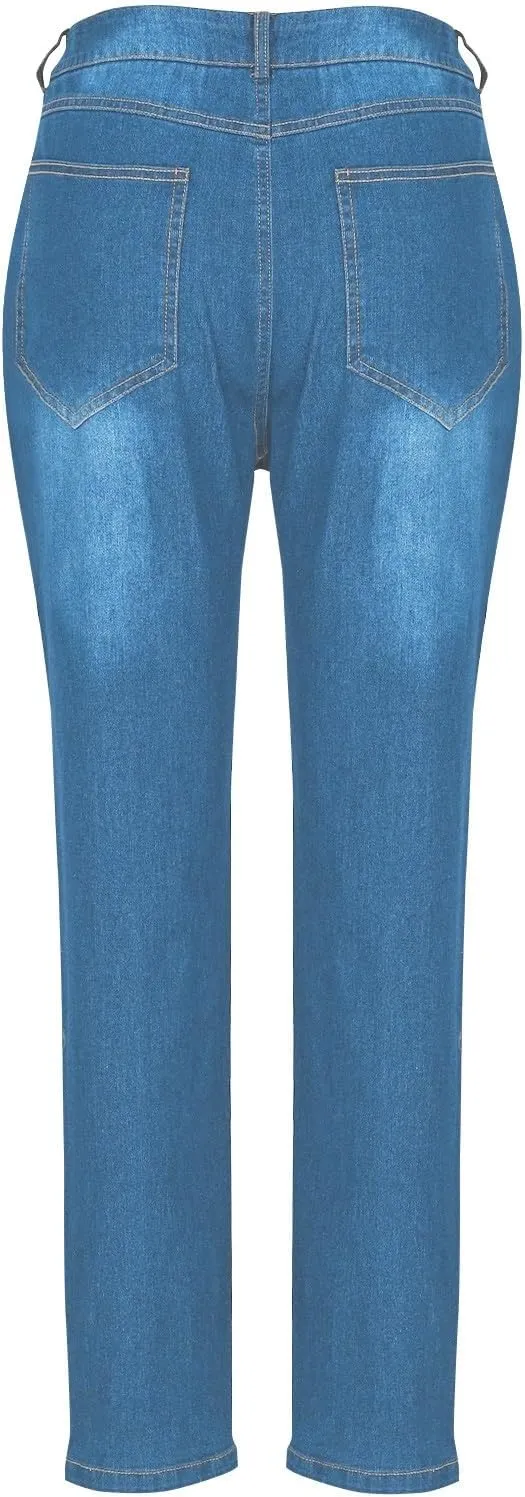 Jeans for Owmne Slim Fit High Waisted Stretch Straight Leg Pant Casual Fashion Comfy Versatile Outdoor Denim Trousers