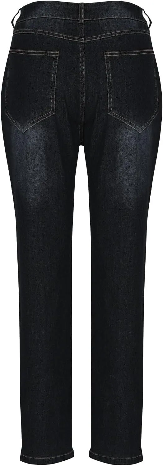 Jeans for Owmne Slim Fit High Waisted Stretch Straight Leg Pant Casual Fashion Comfy Versatile Outdoor Denim Trousers