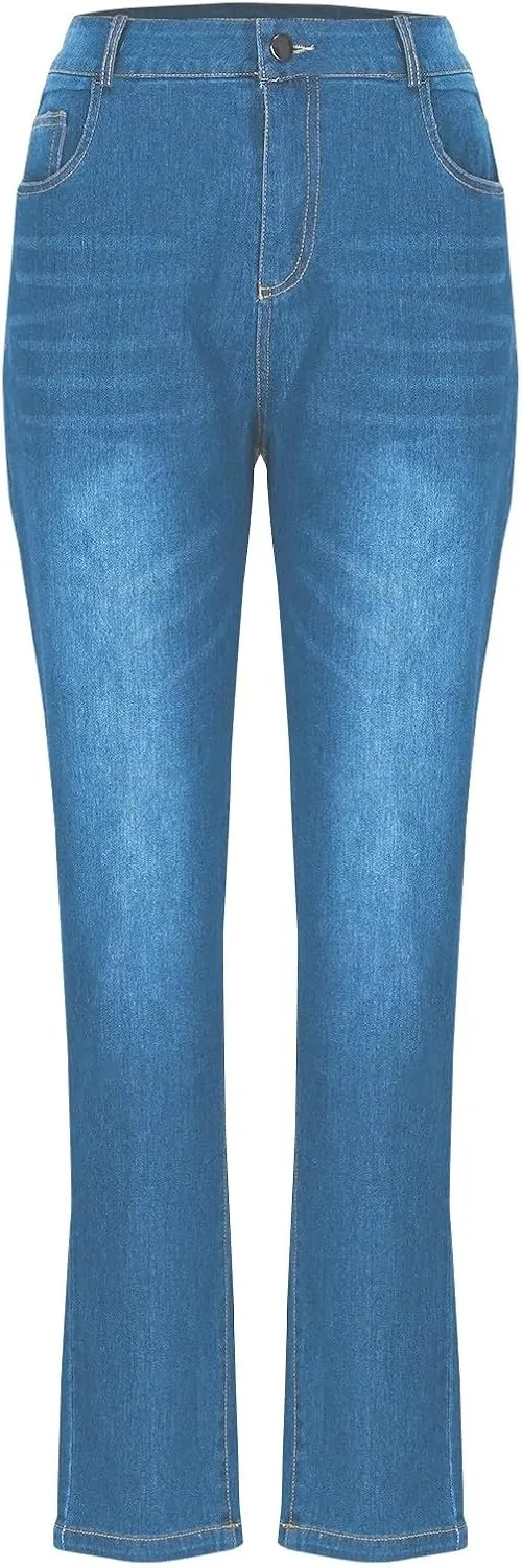 Jeans for Owmne Slim Fit High Waisted Stretch Straight Leg Pant Casual Fashion Comfy Versatile Outdoor Denim Trousers