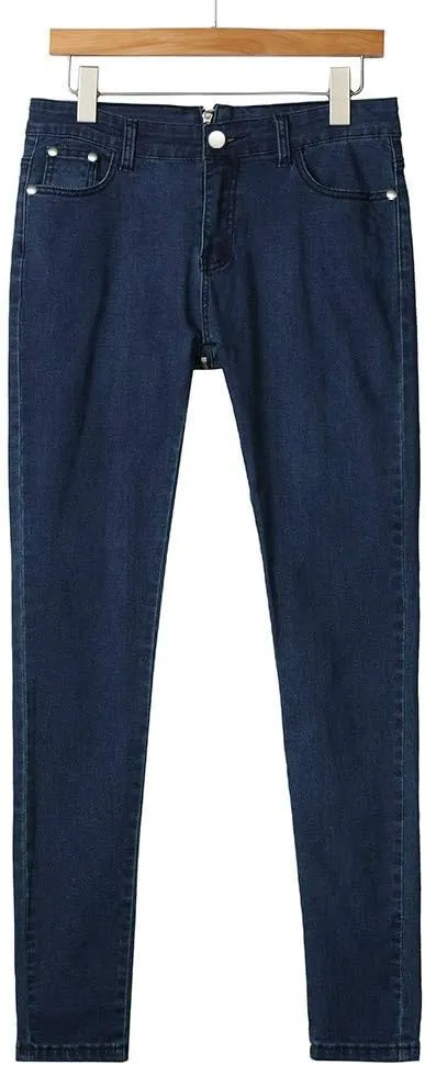 Jeans Zipper Trousers Waist Stretch High Skinny Back Women Pencil Denim Pants Jean Bodysuits for Women Sexy