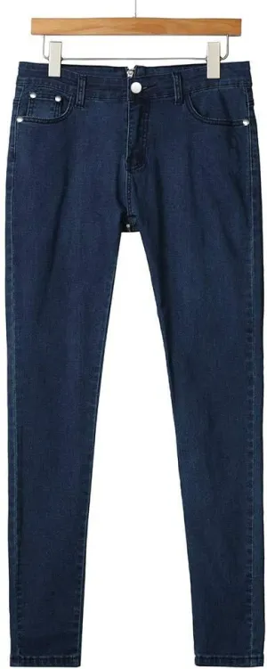 Jeans Zipper Trousers Waist Stretch High Skinny Back Women Pencil Denim Pants Jean Bodysuits for Women Sexy