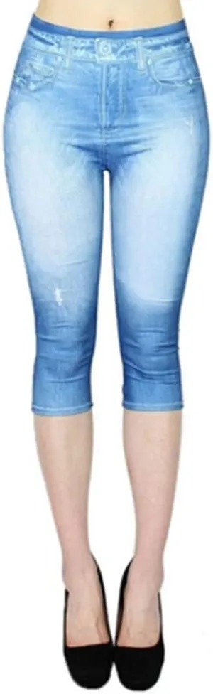 Jeggings for Women 2025 Tummy Control Pull on Stretchy Jeans High Waisted Skinny Jean Leggings Capri Jeans for Women