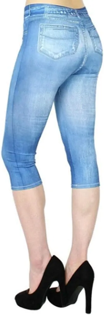 Jeggings for Women 2025 Tummy Control Pull on Stretchy Jeans High Waisted Skinny Jean Leggings Capri Jeans for Women