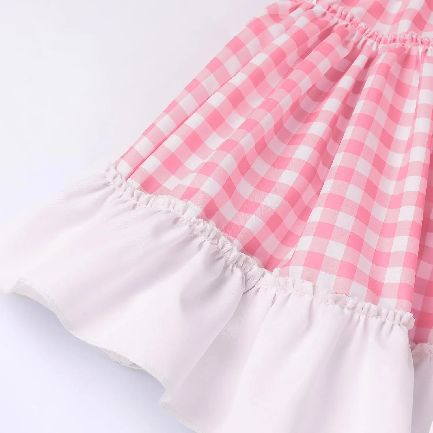 KMBANGI Adult Womens Gingham Short Skirt Pleated Ruffle A Line Plaid Mini Skirt Halloween Cosplay Costume Sissy Skirts