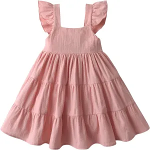 KuKitty Summer Toddler Baby Girls Floral Dress Chiffon Princess Tutu Dresses Suspender Sundress