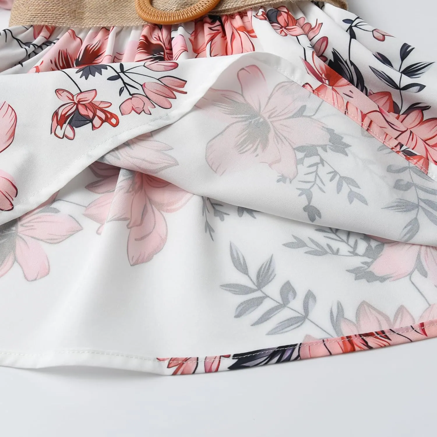 KuKitty Summer Toddler Baby Girls Floral Dress Chiffon Princess Tutu Dresses Suspender Sundress