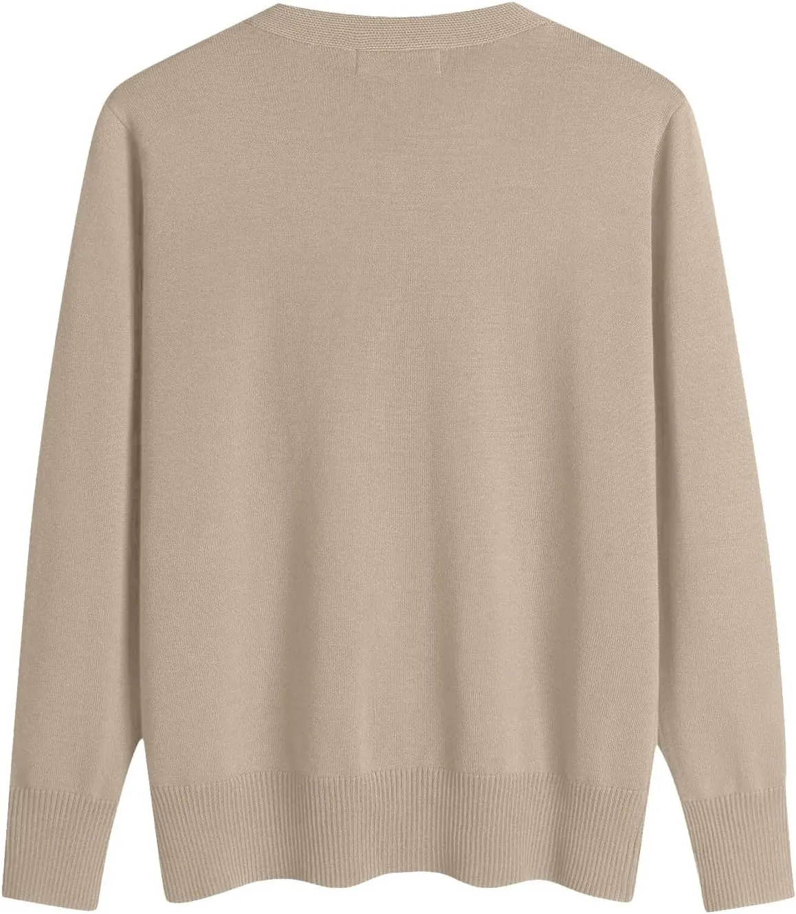 Ladies Sweaters Long Sleeve Deep V Neck Cashmere Sweaters Soft Wool Tunic Sweaters Tops Trendy Ribbed Cuffs Sweaters