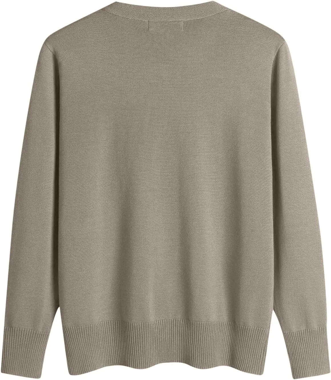 Ladies Sweaters Long Sleeve Deep V Neck Cashmere Sweaters Soft Wool Tunic Sweaters Tops Trendy Ribbed Cuffs Sweaters