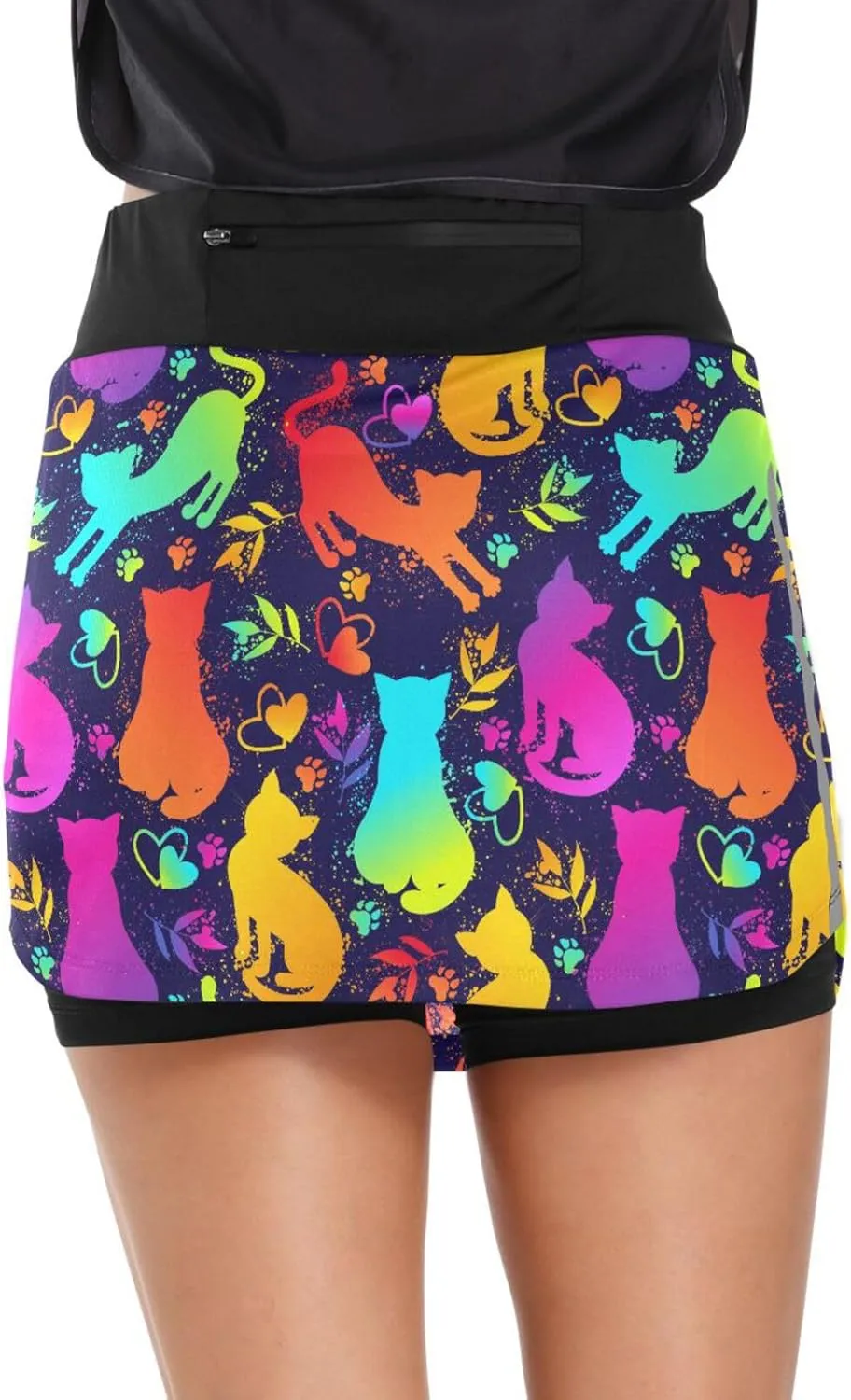 Laprad Womens Athletic Skort Tennis Skirts High Waisted Running Workout Shorts with Pockets