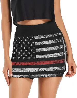 Laprad Womens Athletic Skort Tennis Skirts High Waisted Running Workout Shorts with Pockets