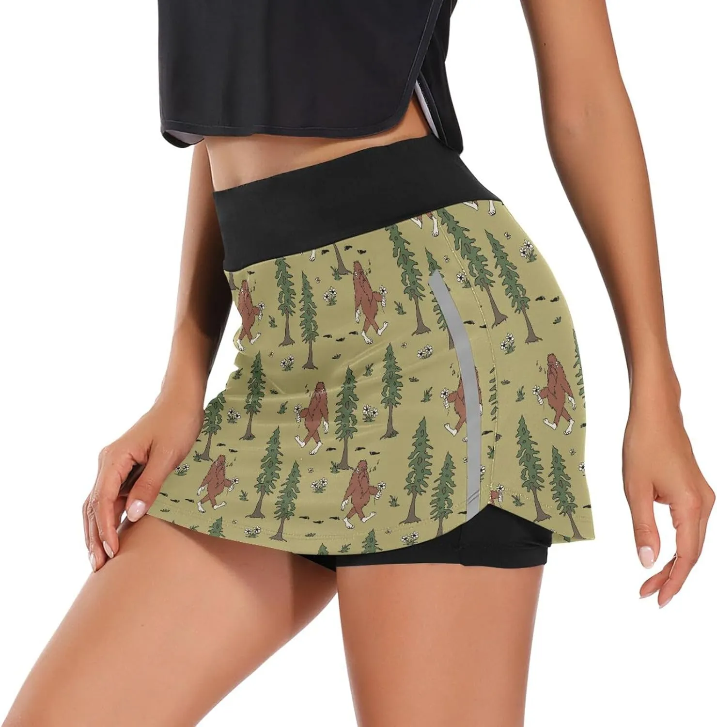 Laprad Womens Athletic Skort Tennis Skirts High Waisted Running Workout Shorts with Pockets