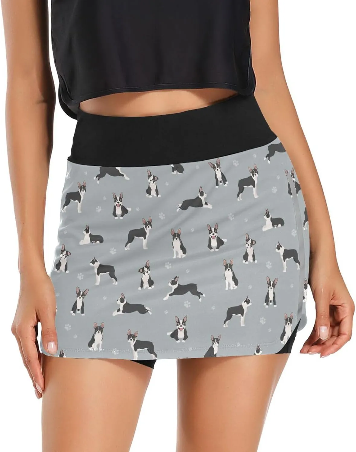 Laprad Womens Athletic Skort Tennis Skirts High Waisted Running Workout Shorts with Pockets